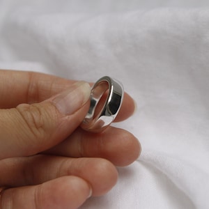 Wide Heavy Silver band
