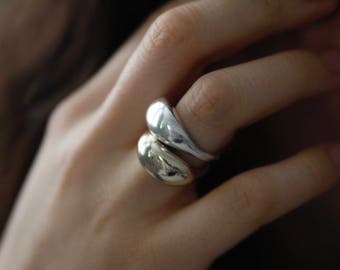 SIGGY RING Organic pebble shaped Chunky ring jac&hugo Australia Free Shipping