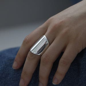 THOR Wide Cuff Ring Sterling Silver by jac&hugo Australia