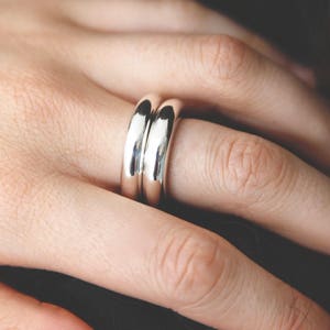 STACKING RING Chunky Silver Gold OM Ring