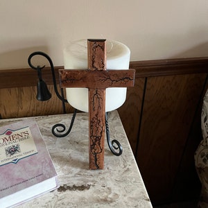 Fractal Wood Art Cross Struck By Lightning Effect