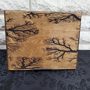 8x10 Fractal Wood Art   (struck-by-lightning effect)