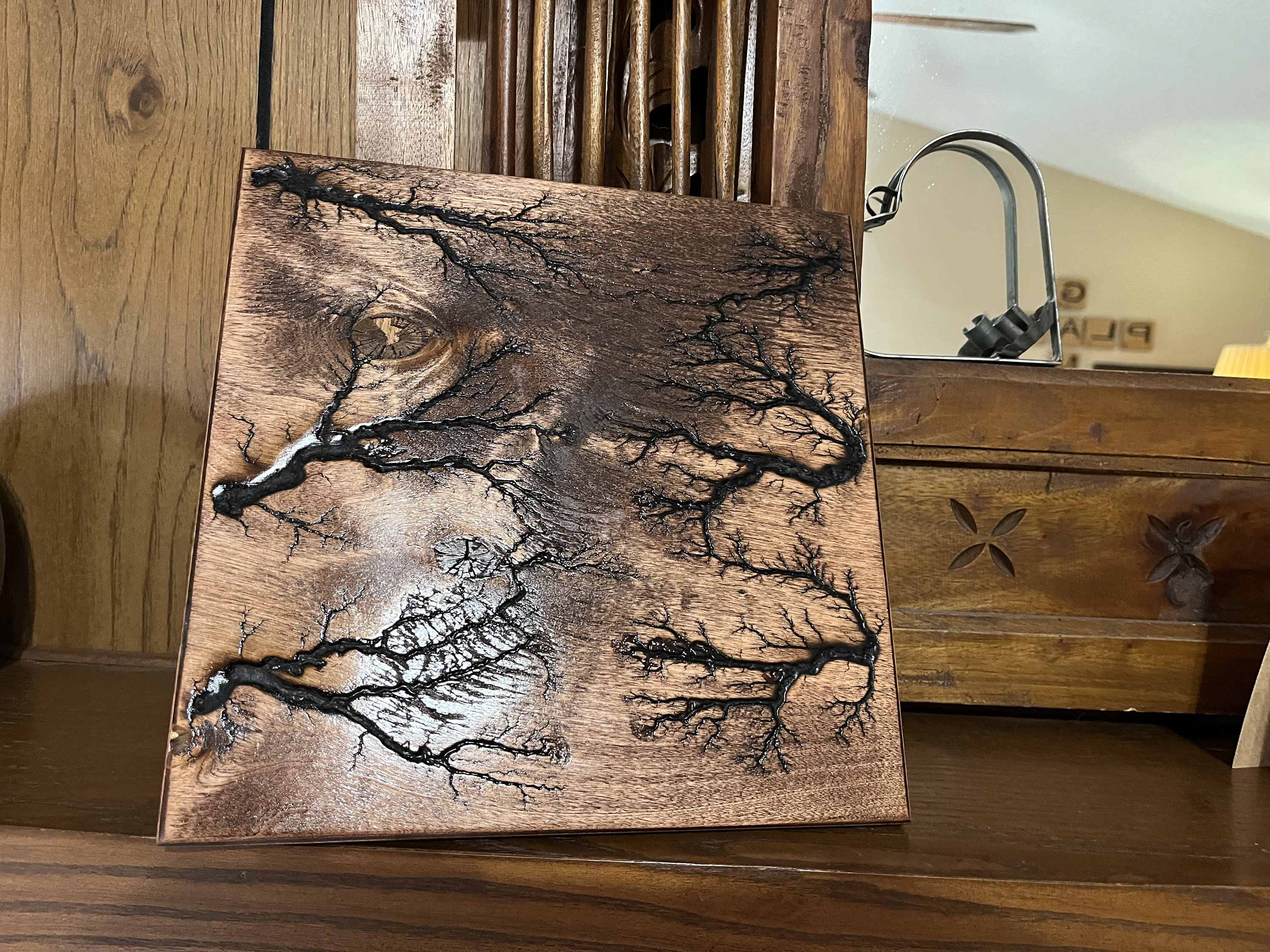 10x10 Fractal Wood Art (struck-by-lightning Effect) - Etsy