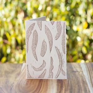 Grußkarte &#39;Eucalyptus Rosea&#39; Handgedruckte zeitgenössische Kunst Originaldruck