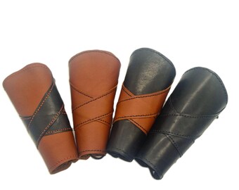 Kreuz Style Leder Armschützer für Mittelalter, Gothic, Steampunk Cosplay