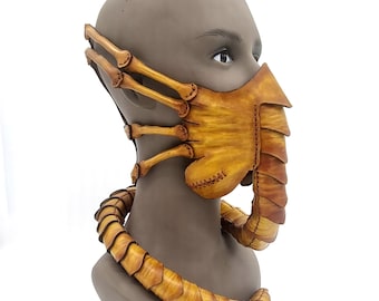 Dyed Facehugger Mask: Alien Costume, Halloween Mask