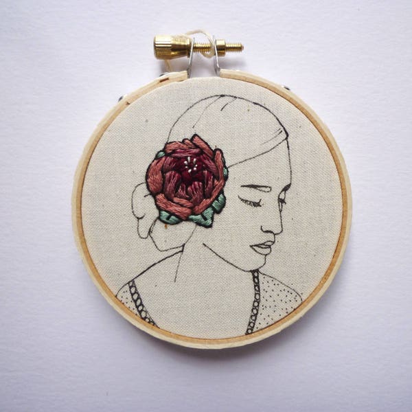 Modern Embroidery 'Magdalena' 3inch Hoop Art