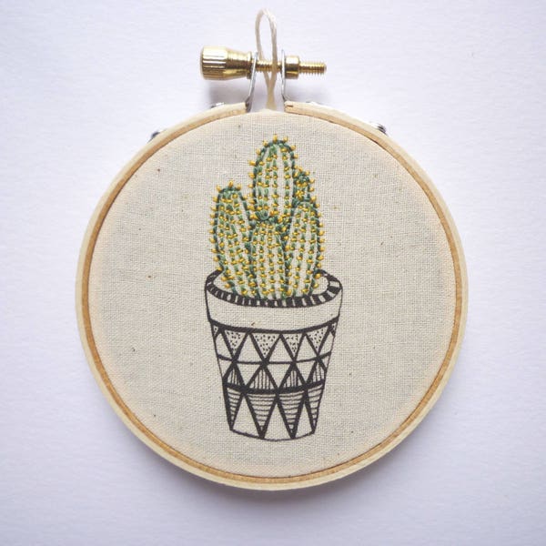 Embroidered Cactus, 'Cactus 1' by Cheese Before Bedtime