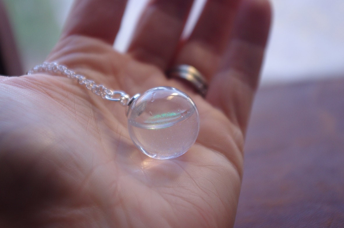 Water Necklace Water Drop Necklace Rain Drop Pendant Sterling Etsy