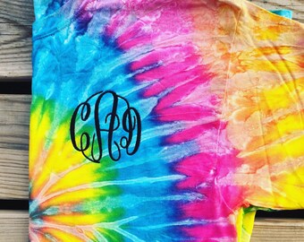 monogram tshirt, personalized shirt, monogrammed shirt, tye dye shirt