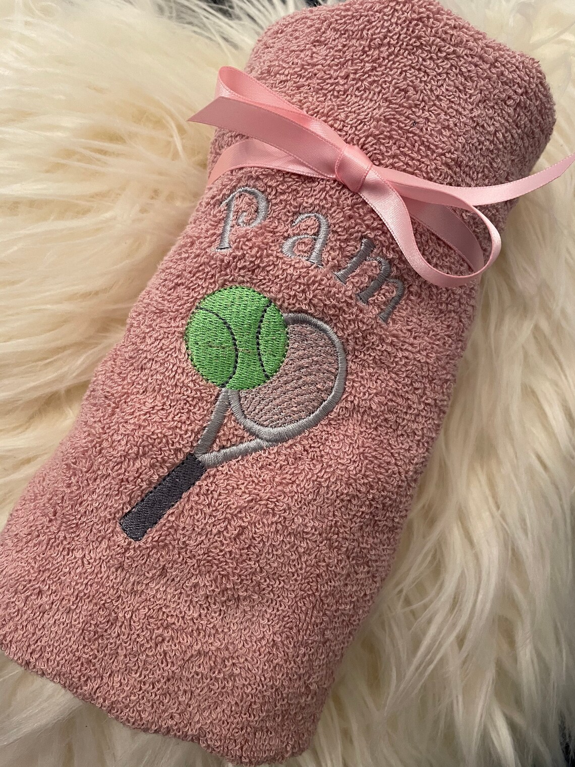 Personalised Tennis Towel. Ball and Racket Towel Excerise Etsy UK