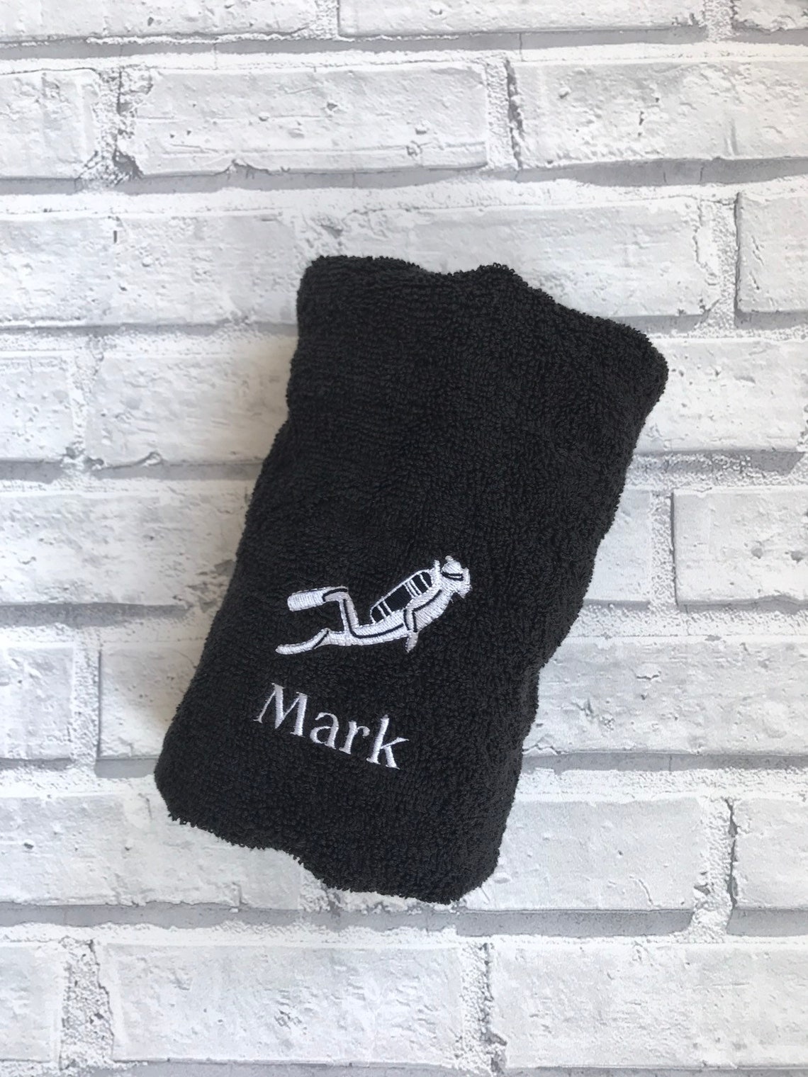Personalised Scuba Diving Towel. Personalised Sports Towel. Etsy