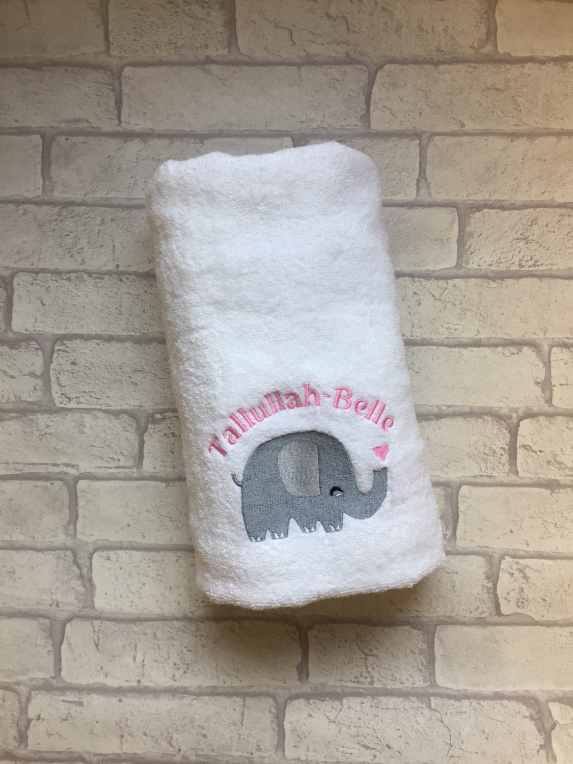 Personalised Elephant bath towel. Swimming towel. Personalised Etsy