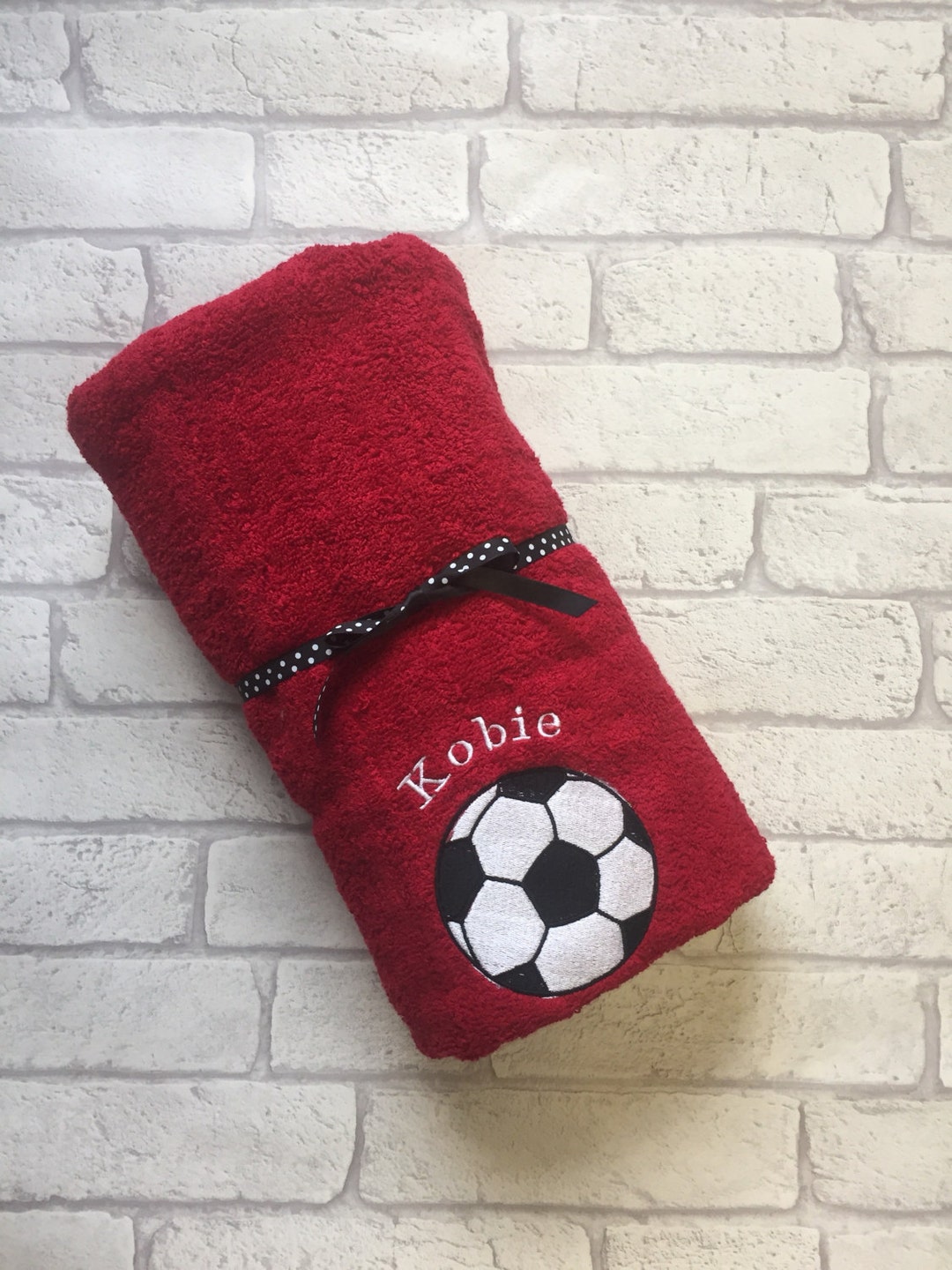 Personalised Football Towel. Personalised Soccer Towel. Team Etsy UK