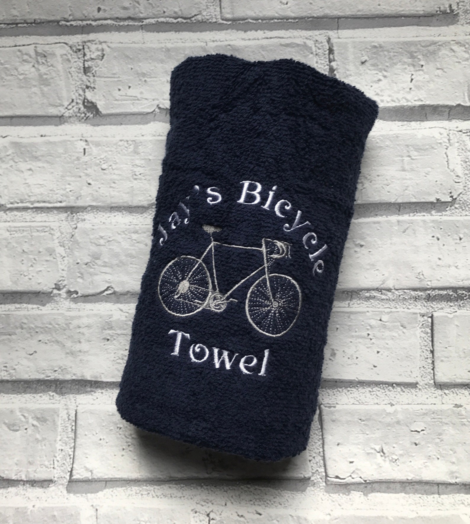 Personalised Bike gym towel. Bicycle Towel. Excerise towel. Etsy