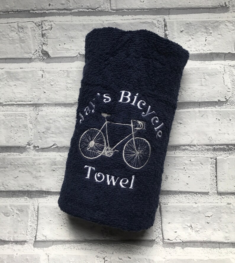Personalised Bike gym towel. Bicycle Towel. Excerise towel. Etsy