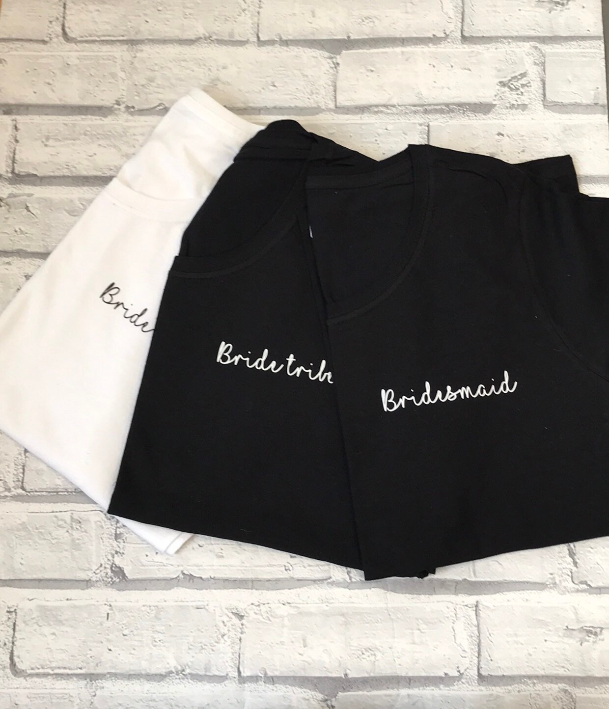 Image of Hen Party T-Shirt. Bridal Top. Wedding Party Tops. Bride T-Shirt. Black Bridal T-Shirts. Monochrome Bride Tribe