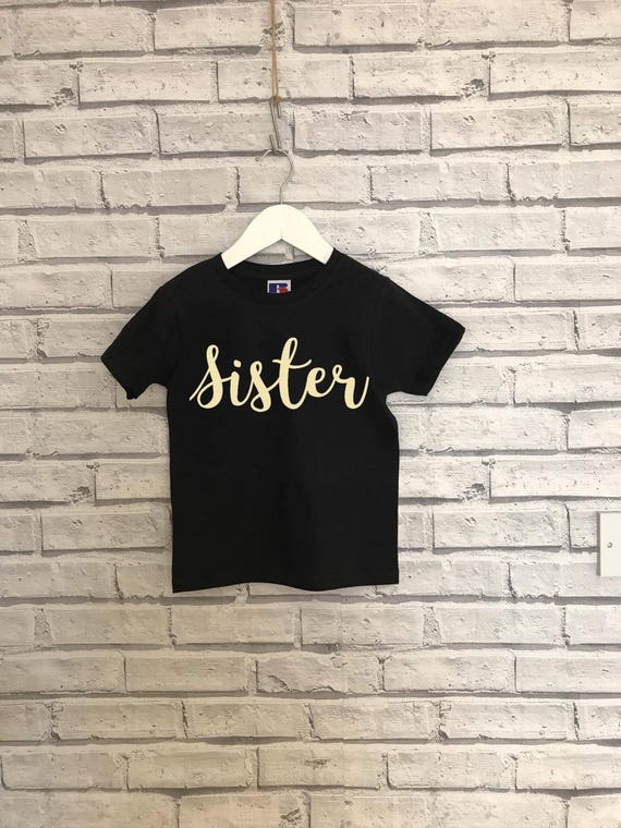 Sister t-shirt. Sibling top. Personalised tee. | Etsy