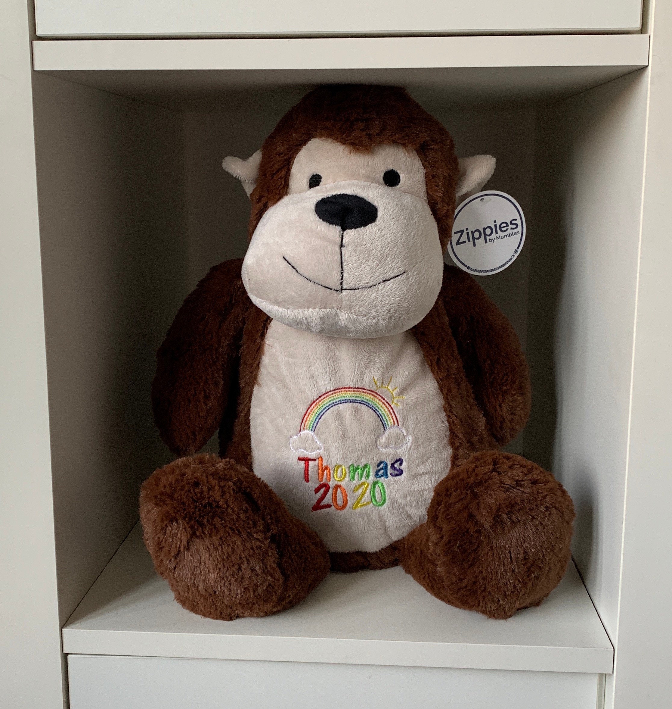 monkey teddy personalised