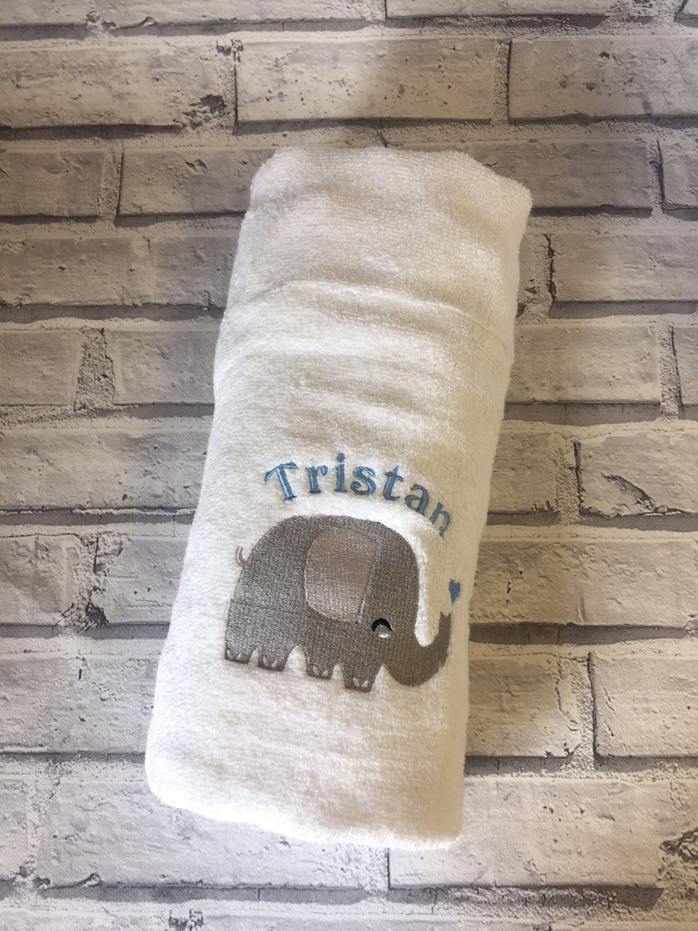 Personalised Elephant bath towel. Swimming towel. Personalised Etsy