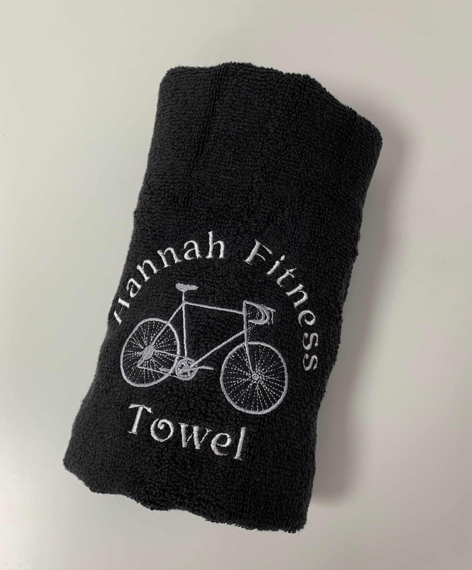 Personalised Bike gym towel. Bicycle Towel. Excerise towel. Etsy