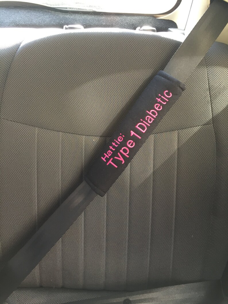Personalised car Seat belt pads Medical Alerts and Illnesses Etsy