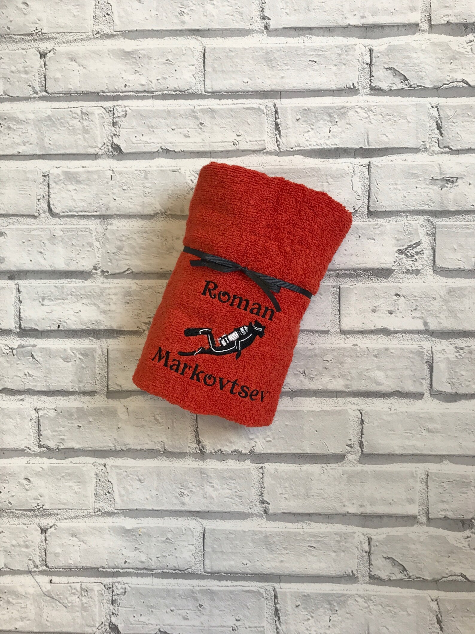 Personalised Scuba Diving Towel. Personalised Sports Towel. Etsy