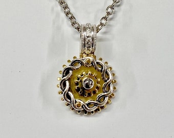 No Beginning No End, One of a Kind, Steampunk Pendant on a 19" Steel Chain.