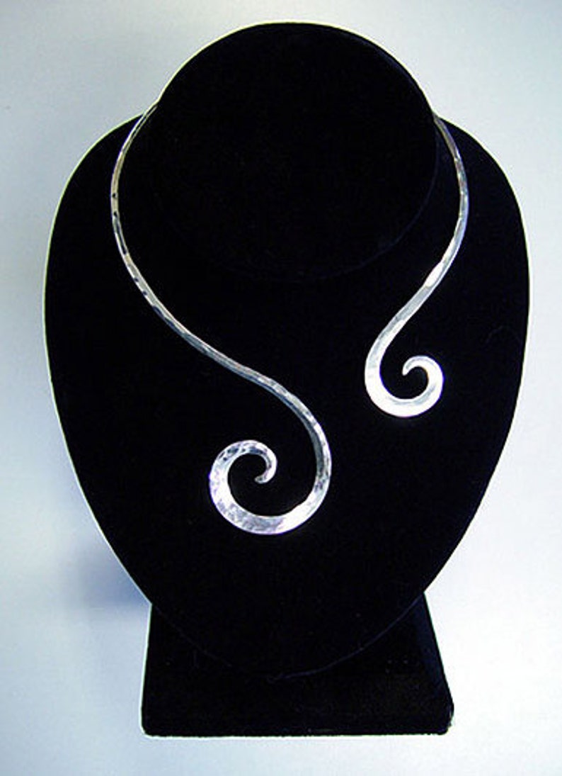 Sterling Silver, Hand Forged, Collar, Choker, Made in USA image 1