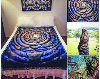 Sozra Designed Visionary Blanket "Vortex" Made in USA