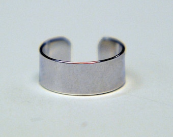 Smooth Silver Ear Cuff