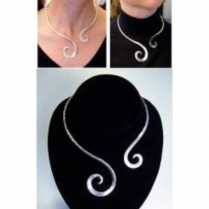 Sterling Silver, Hand Forged, Collar, Choker, Made in USA image 3