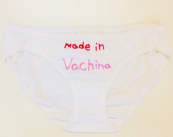 Graffiti Panties Funny bordado bragas ropa interior de algodón