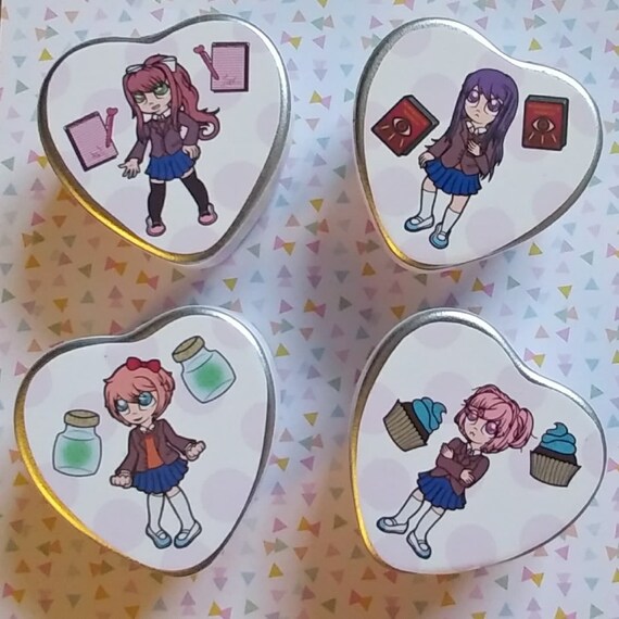 Doki Doki Literature Club Chibi Jewellery Tins Monika Etsy