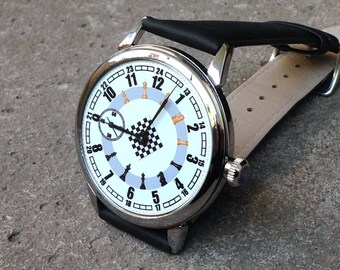 Montre soviétique « Molnija »- « Chess », vintage Watch , Montre de poche, montre russe