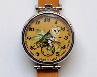 Montre soviétique « Chouette », montre vintage, montre de poche