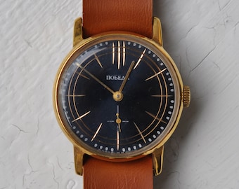 Reloj soviético "Pobeda", reloj NOS, reloj de hombre, reloj vintage, reloj de hombre, reloj de oro, reloj clásico, reloj de Ucrania