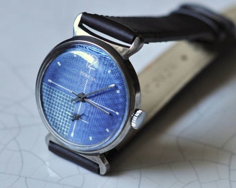 Silvered watch, Soviet watch "Pobeda", Vintage watch ,Mens watch, classic watch, Watch Men, boyfriends watch
