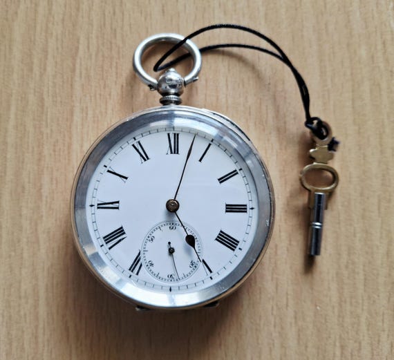 Antique Silver 935 Pocket Watch: Swiss Made, 1890s  display picture 1