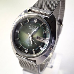 Reloj Seiko 5 Actus con vidrio raro, reloj vintage, reloj japonés, reloj para hombre, reloj automático- Reloj Orient - Reloj original Japón