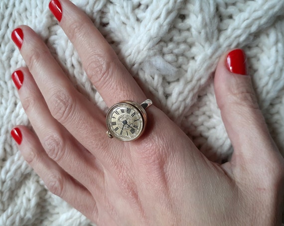 Bague de montre vintage Chaika , montre bague, montre soviétique