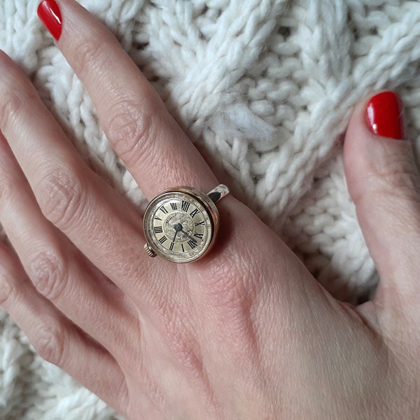 Vintage watch ring  "Chaika", ring watch ,Soviet watch, ladies watch  montre femme