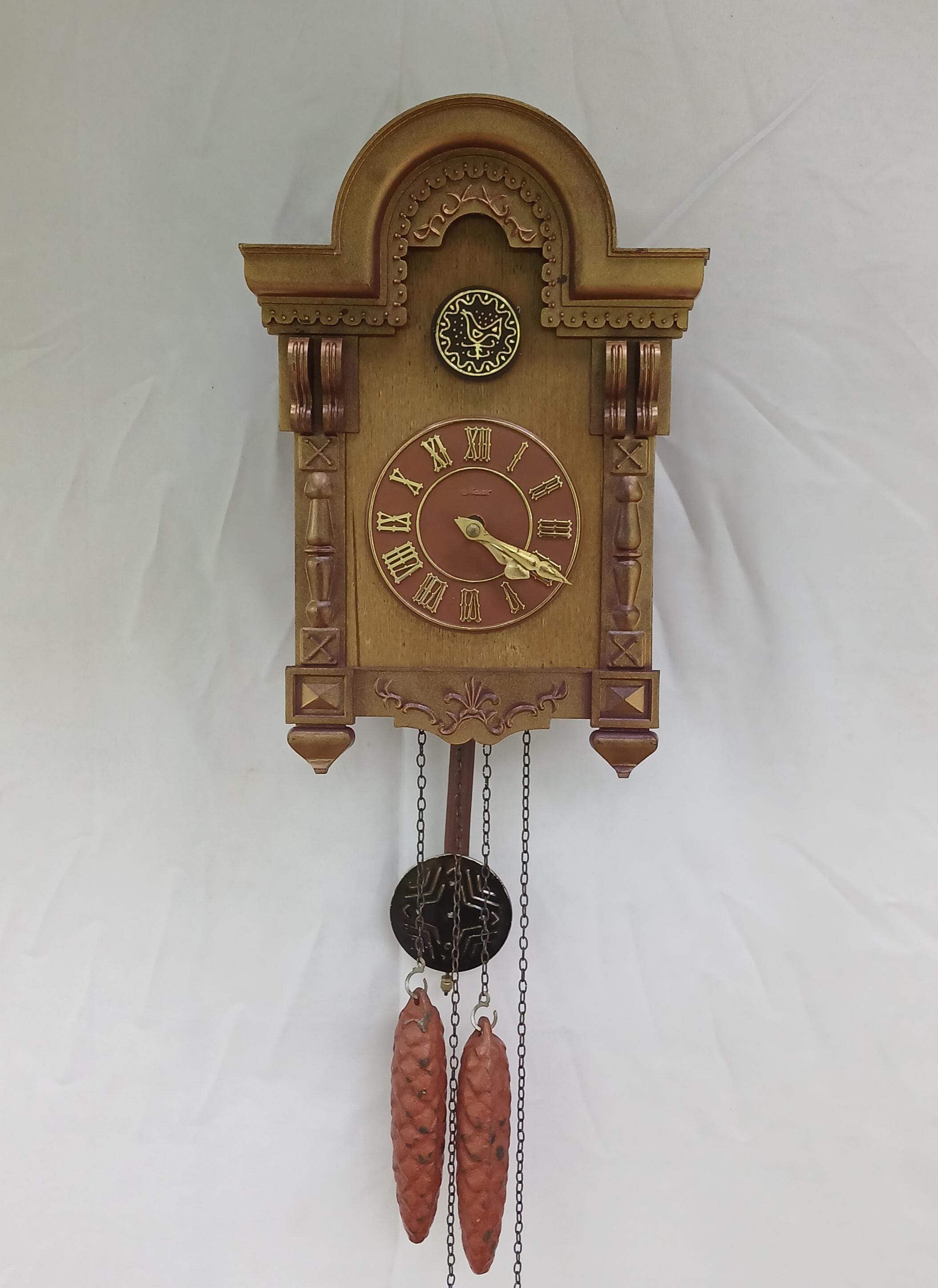 Reloj de cuco vintage, reloj soviético, despertador con cuco