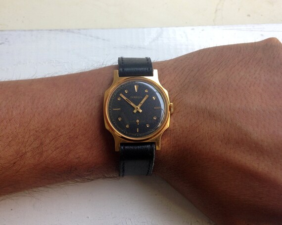 Soviet watch "Pobeda" ,Mens watch, black Watch ,g… - image 3