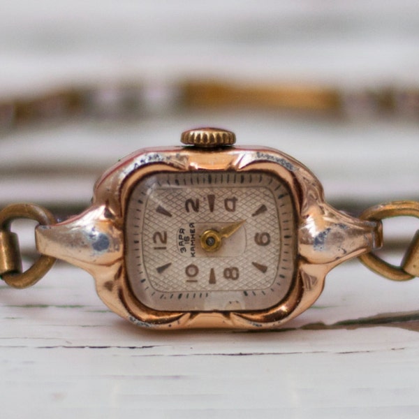 Soviet watch Russian watch Vintage Watch Mechanical watch women watch -gold watch color - rare old watch - "Zaria" - Rare Watch and bracelet