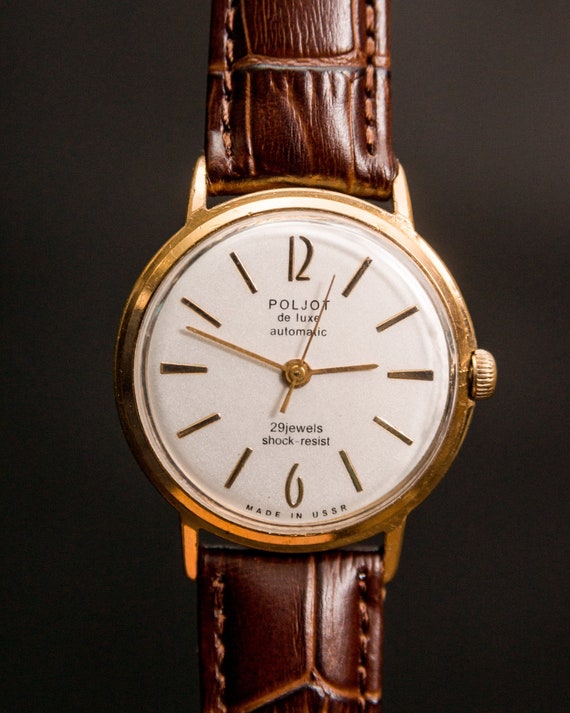 Gold plated watch "Poljot" , Automatic Watch, Sovi