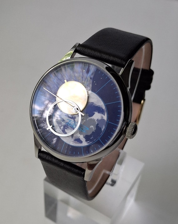 Vintage Raketa Copernicus Watch: Sun Moon Dial, USSR Mechanical Watch