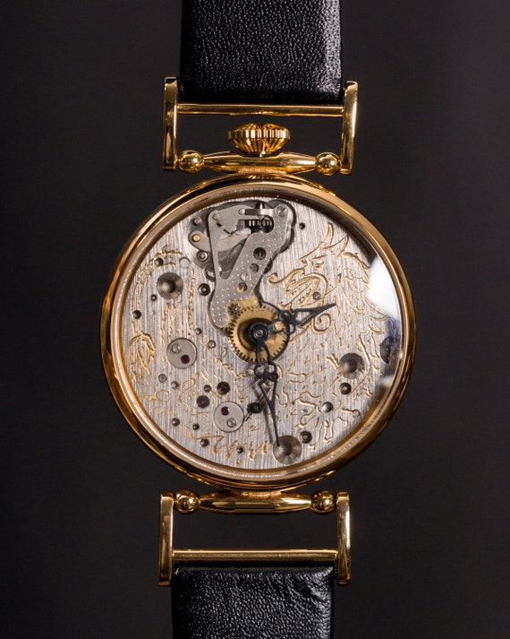 Soviet watch "Molnija"- Dragon watch, Engraved wa… - image 1