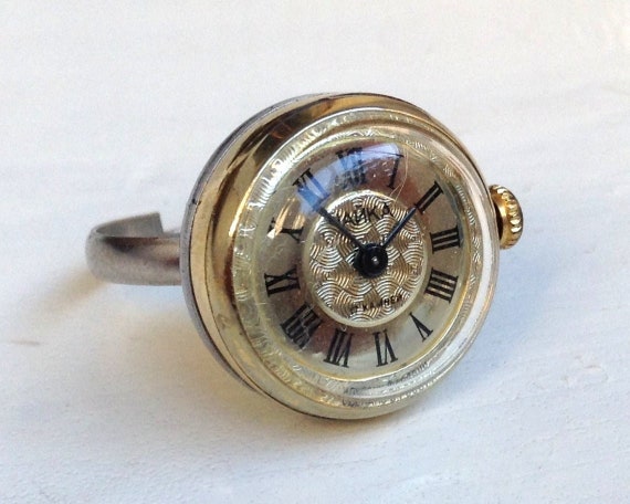 Vintage watch ring  "Chaika", ring watch ,Soviet watch, ladies watch  montre femme View 3