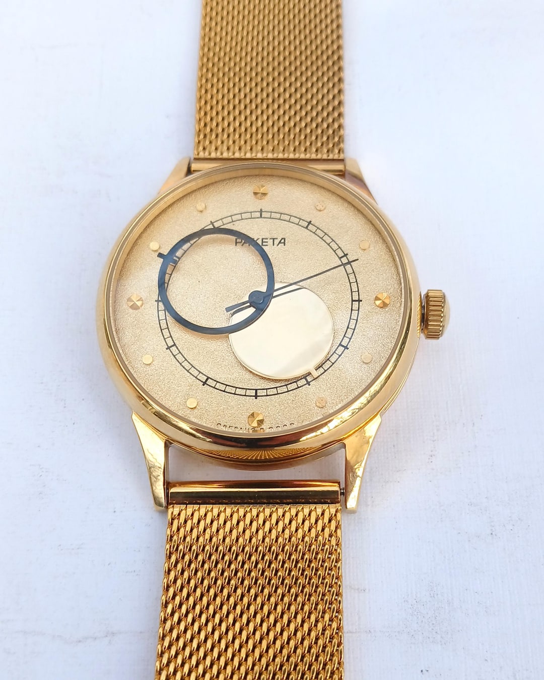 Vintage Raketa Copernicus Watch: Sun Moon Dial, USSR Mechanical